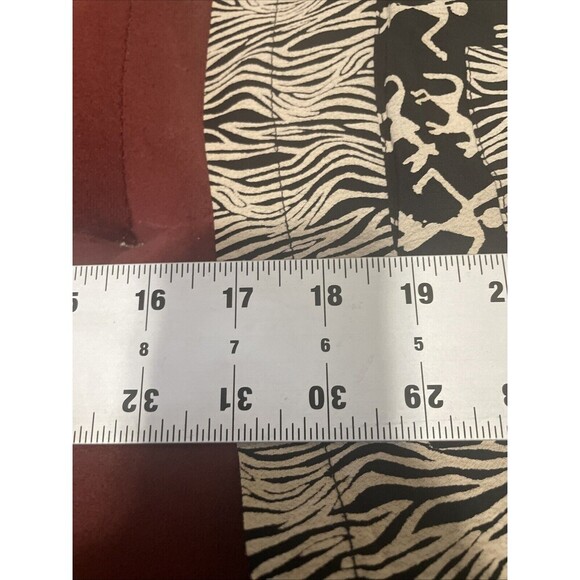 Avenue Top Womens Size 30 Black Button Up Long Sleeve Oversized Flowy Patterned - Picture 10 of 10